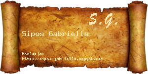 Sipos Gabriella névjegykártya